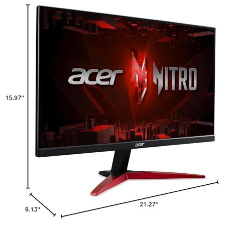 acer Acer Nitro 23.8" Full HD 1920 x 1080 PC Gaming IPS Monitor | AMD FreeSync Premium | 180Hz Refresh | Up to 0.5ms | HDR10 Support | 99% sRGB | 1 x Display Port 1.2 & 2 x HDMI 2.0 | KG241Y M3biip