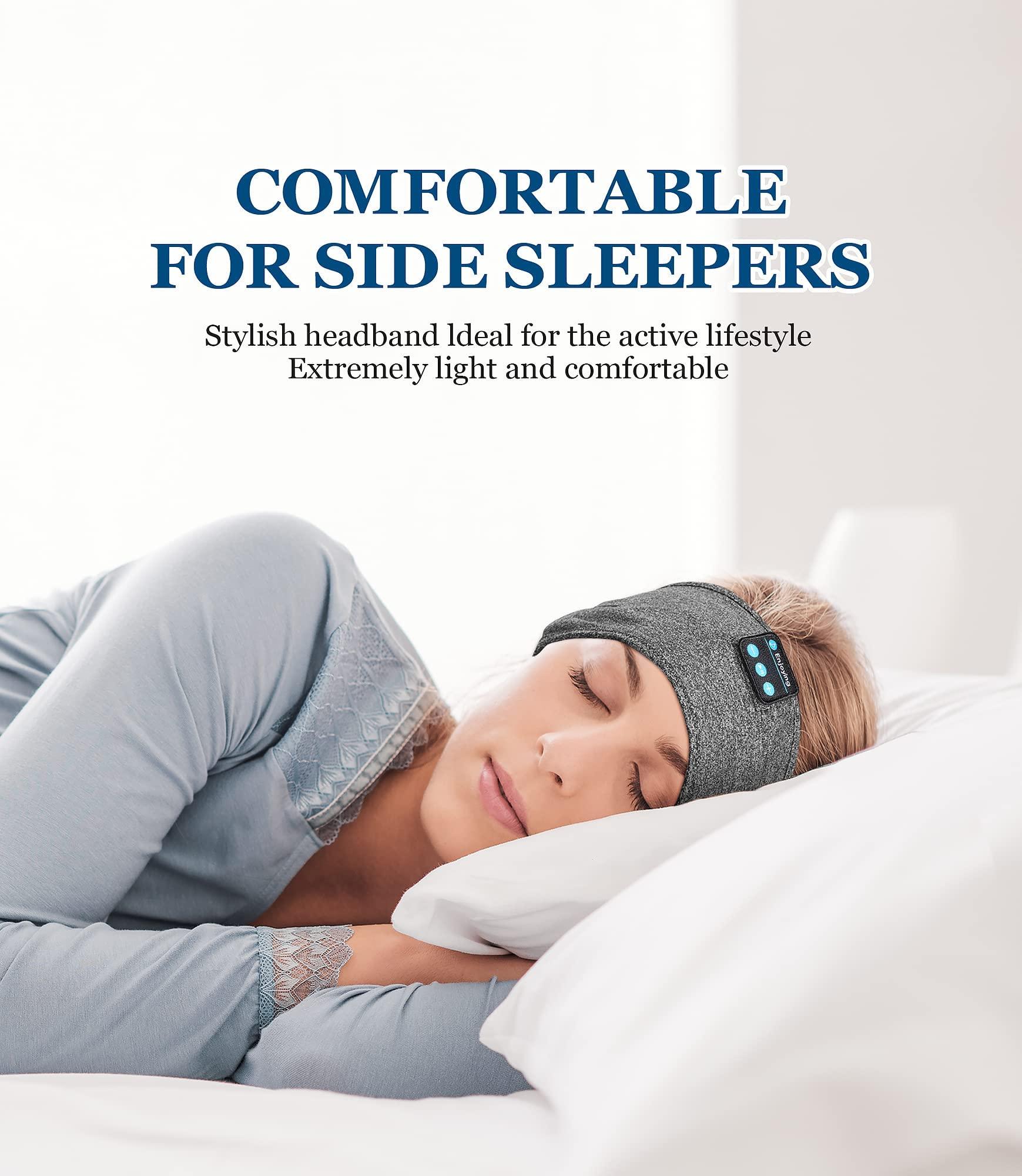 Enjoying Enjoying Sleep Headphones, Wireless Sleep Earbuds, Headphone for Sleeping Bluetooth Headband Headphones Headsets with Thin Speakers, Sleeping Headphones for Workout, Yoga, Travel, Gift for Women Men