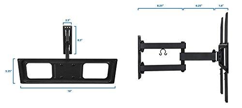 Mount-It! Mount-It! Full Motion TV Wall Mount | Swivel, Tilting, Articulating Flat Screen TV Bracket for 26-55 Inch | Arm Extension up to 17-Inch | 77lb Capacity (Black)