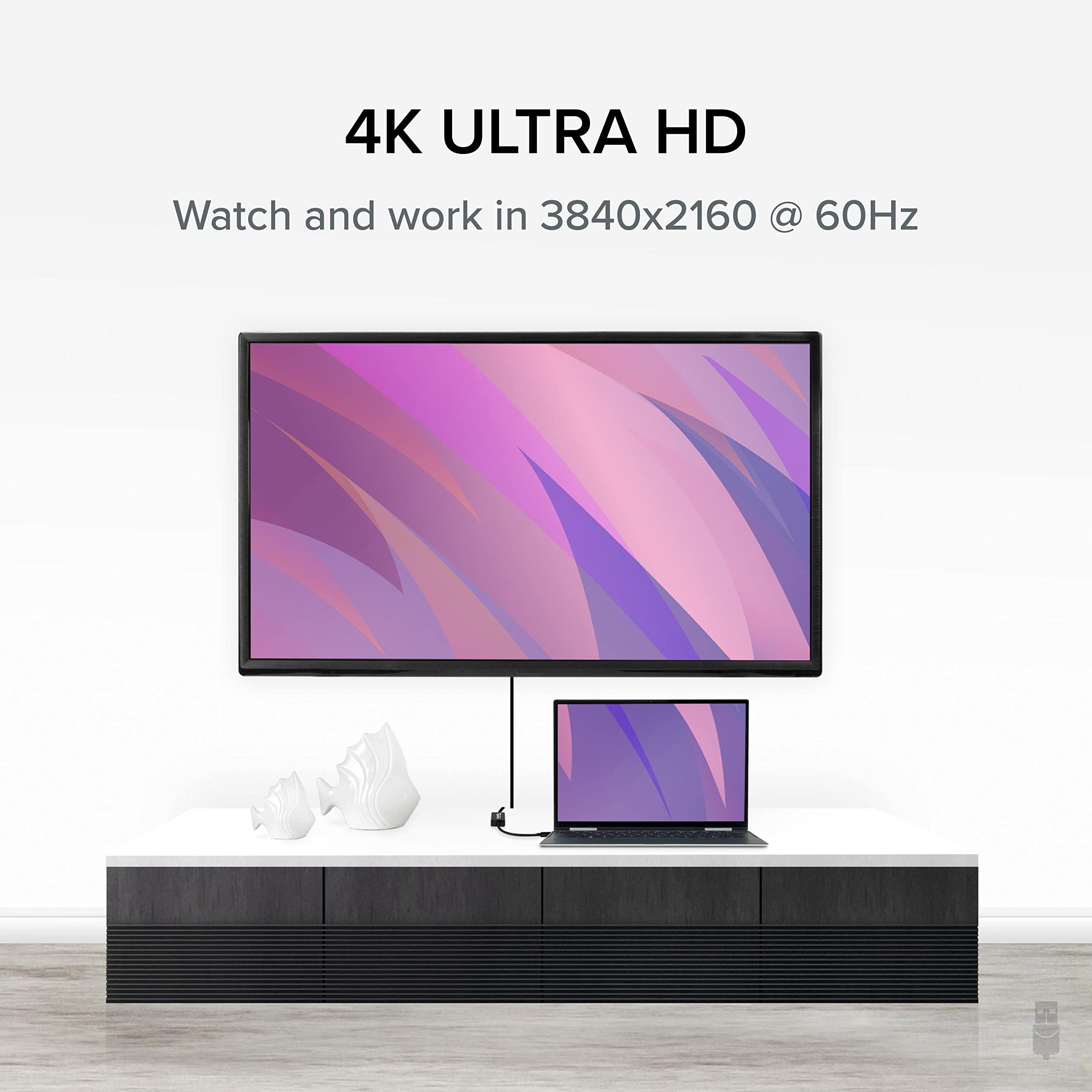 Plugable Plugable Mini DisplayPort/Thunderbolt 2 to HDMI 2.0 Adapter for Older Macs and Surface PCs with MDP Ports - Driverless