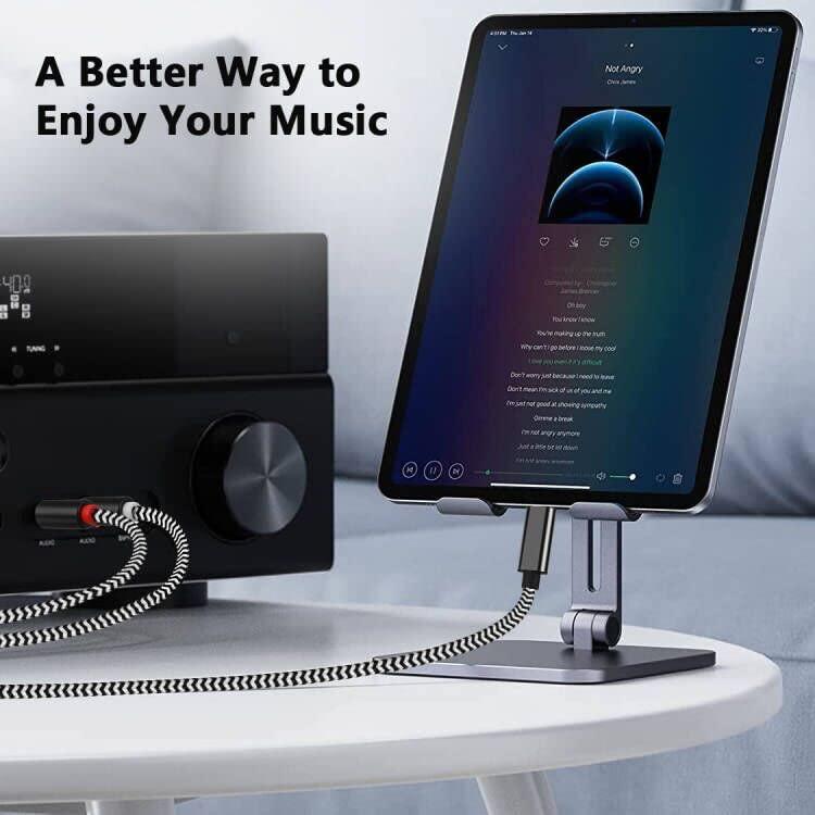 WLTASUY [MFi Certified] Lighting to RCA Cable Audio Aux Adapter, 2-Male Stereo Y Splitter Aux Cord Compatible with i-Phone 14 13 12 11 Pro XS XR X 8 7 for Amplifier,Car,Home Theater, Speaker and More (6.6FT)