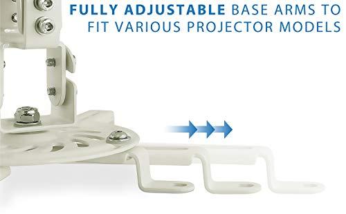 Mount-It! Mount-It! Ceiling Projector Mount | Full Motion and Height Adjustable from 14.5 - 21.5 Inches | Universal Bracket Fits Epson, Optoma, Benq, and Viewsonic Projectors | 30 Lbs Capacity (Medium)