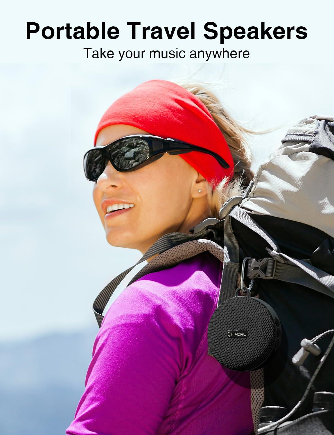 Onforu Onforu Portable Bluetooth Speaker for Bike, IP65 Waterproof & Dustproof Mini Outdoor Shower Travel Speaker, Bluetooth 5.0, Wireless Bicycle Speaker with Loud Sound for Riding, Ideal Gifts