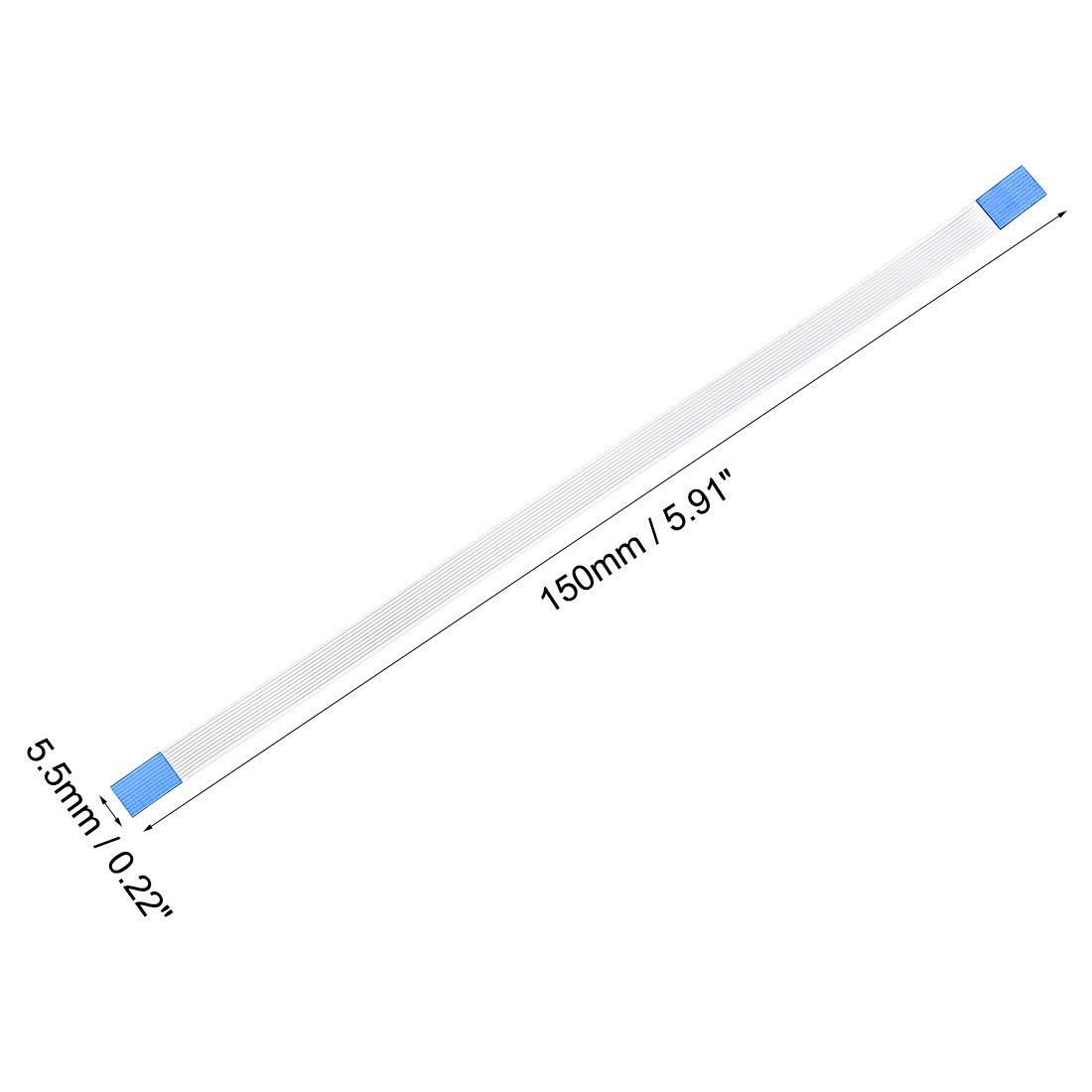 uxcell uxcell Flexible Flat Cable, 10 Pins 0.5mm Pitch 150mm FPC FFC Flexible Ribbon Cable for LCD TV DVD Player Laptop 5Pcs (A Type)