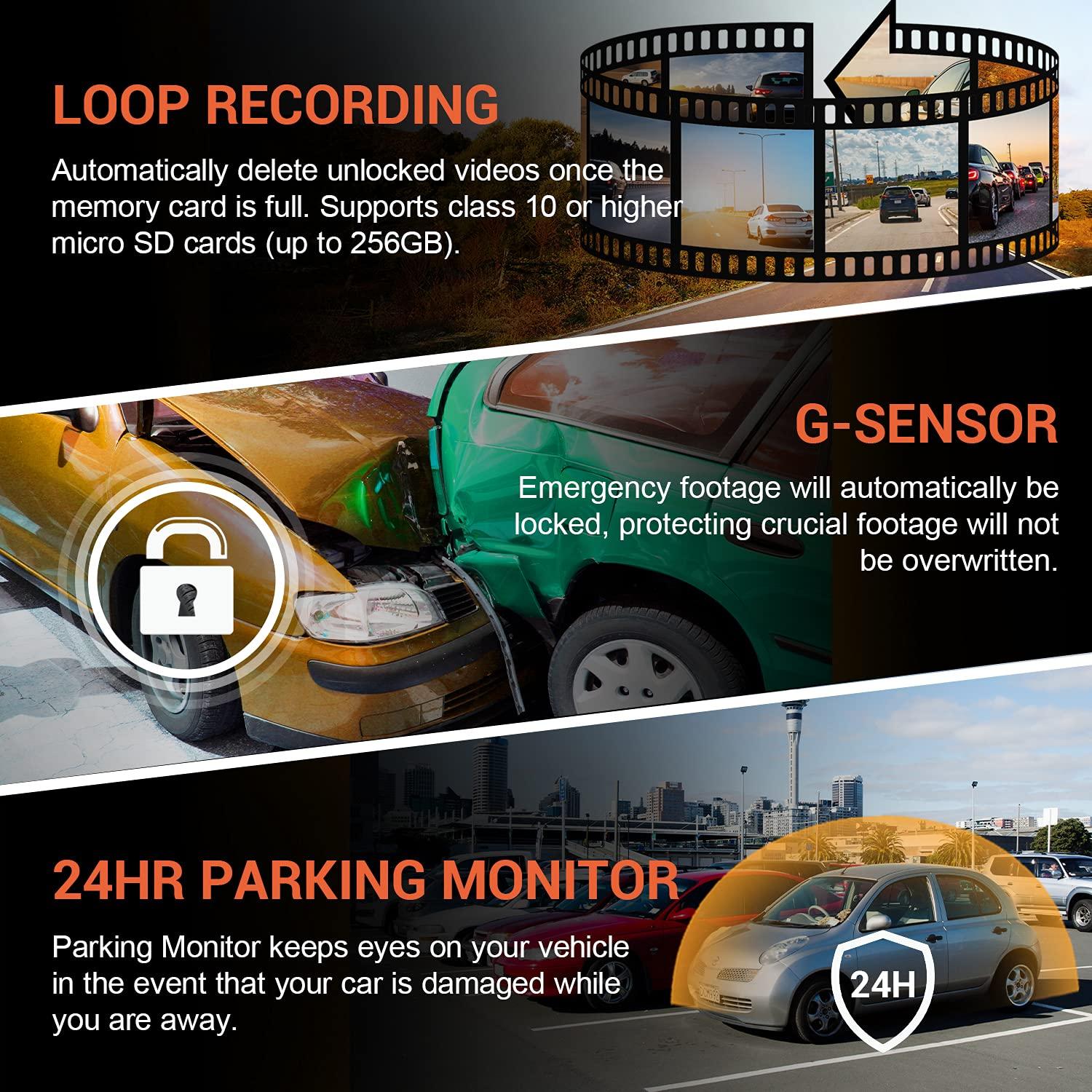 RexingUSA RexingUSA V1P 4K Dual Channel Dash Cam 4K+1080p w/Wi-Fi, 2.4 LCD, 170 Wide Angle, Rear Camera, Supercapacitor, G-Sensor, WDR, Loop Recording, Mobile App