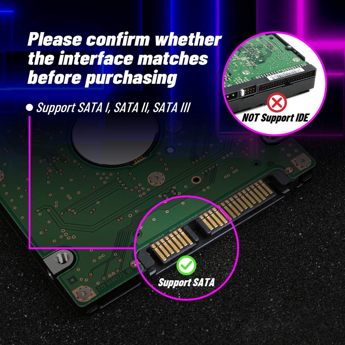 COCOMK SATA Cables III, SSD Data Cable 6.0 Gbps and SATA Power Splitter Cable 4 Pin to Dual 15 Pin Hard Drive Connection Cables Compatible with SATA Connectors, HDD, SSD, CD Driver, CD Writer, 6 Pack (Black)