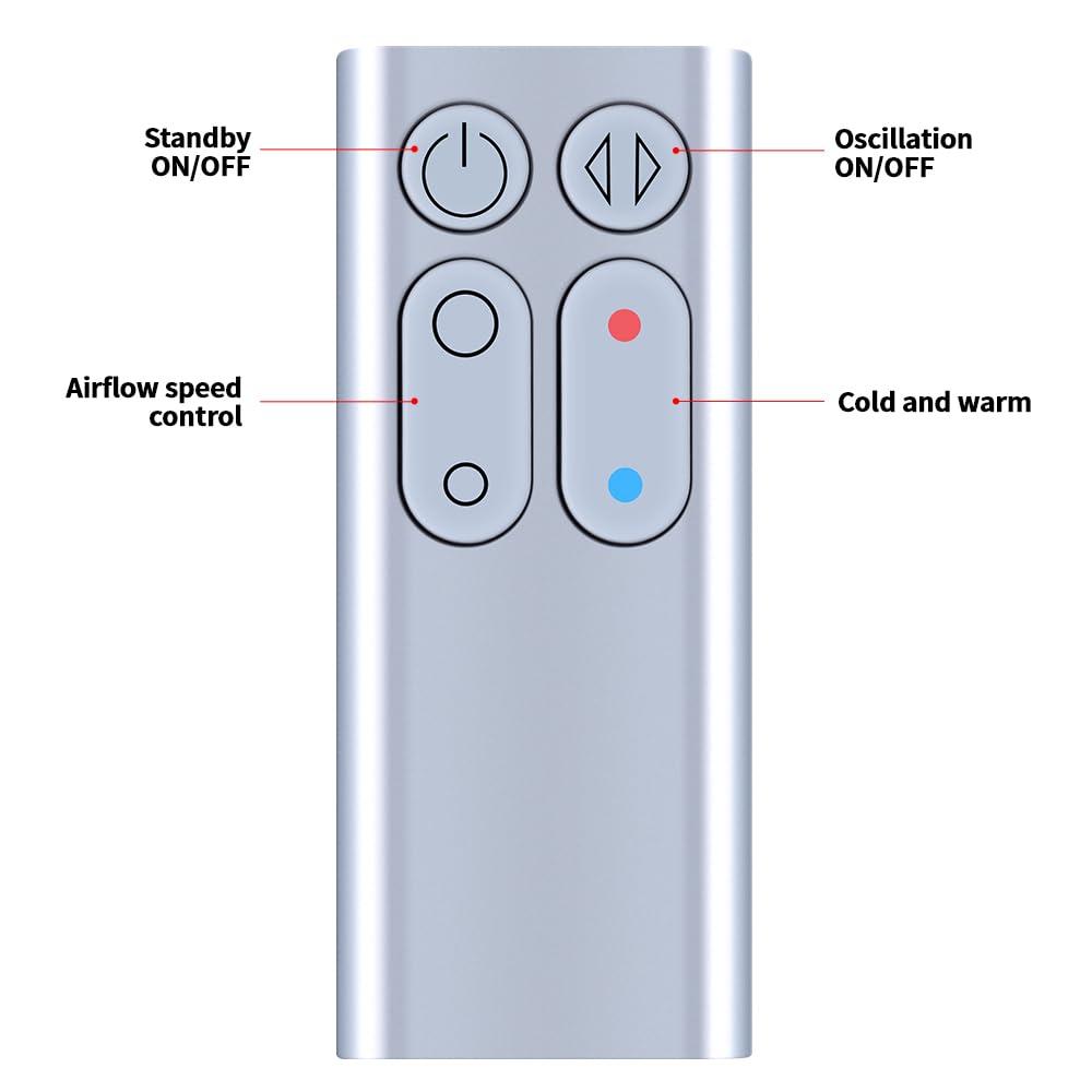 WDZP Remote Control for Dyson AM05 AM04 Fan Heater 922662-08 Hot + Cool