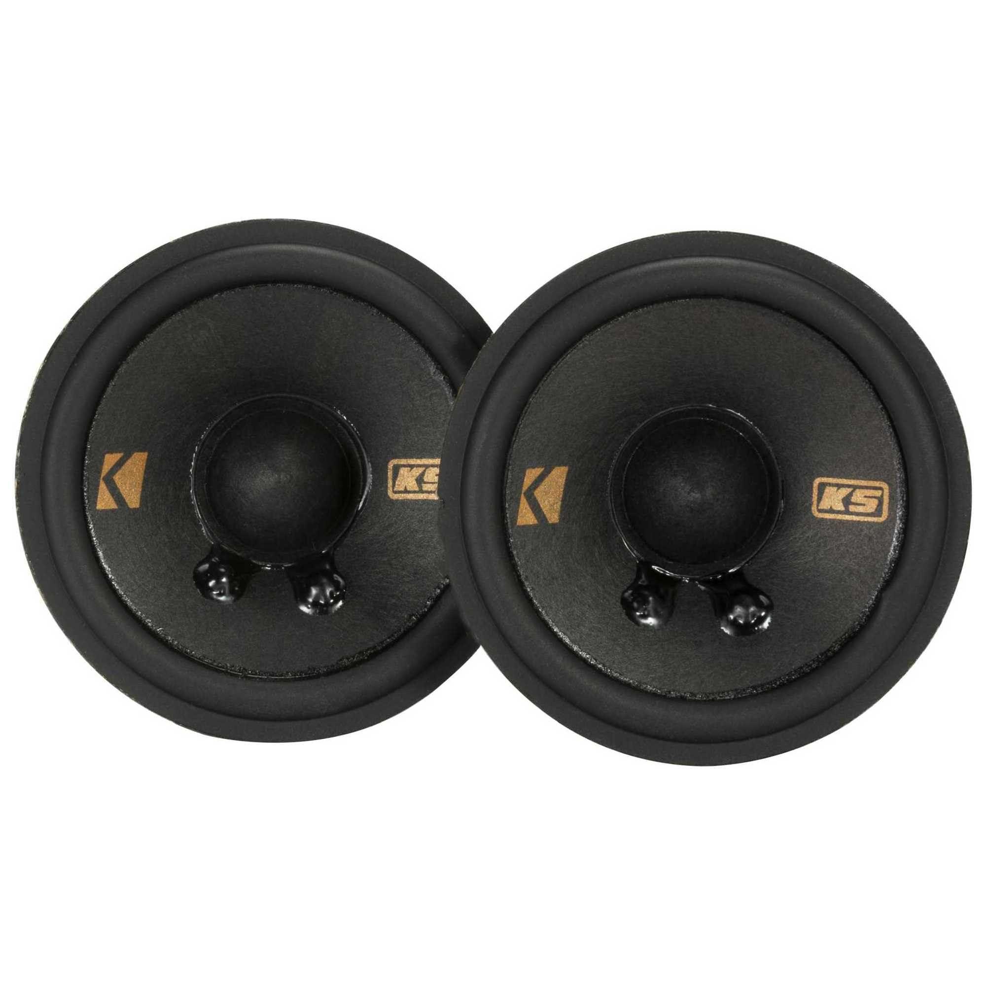 KICKER Kicker 46CSC674 CS-Series CSC67 6.75-Inch (165mm) Coaxial Speakers, 4-Ohm (Pair) & 51KSC2704 KS-Series 2.75" Midrange Speakers, 4-Ohm, Pair Bundle