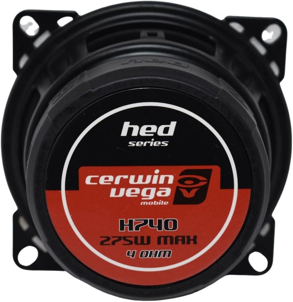 Cerwin-Vega CERWIN-Vega Mobile H740 HED(R) Series 2-Way Coaxial Speakers (4\", 275 Watts max), Black