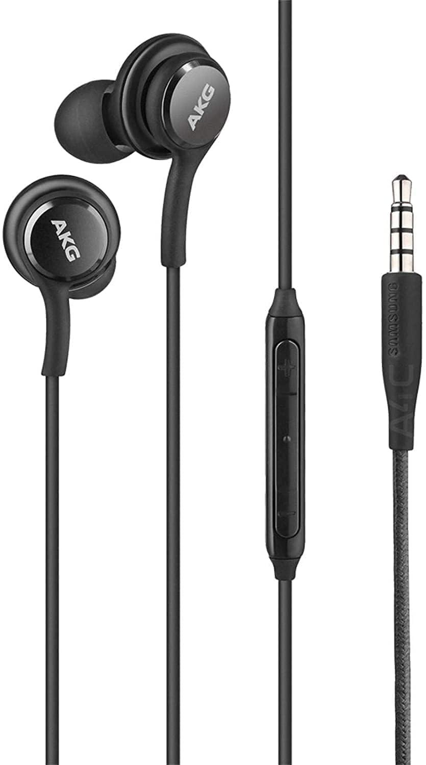SAMSUNG SAMSUNG AKG Wired Earbuds Original USB Type C in-Ear Earbud Headphones with Remote & Microphone for Music, Phone Calls, Work - Noise Isolating Deep Bass, Includes Velvet Carrying Pouch - Black