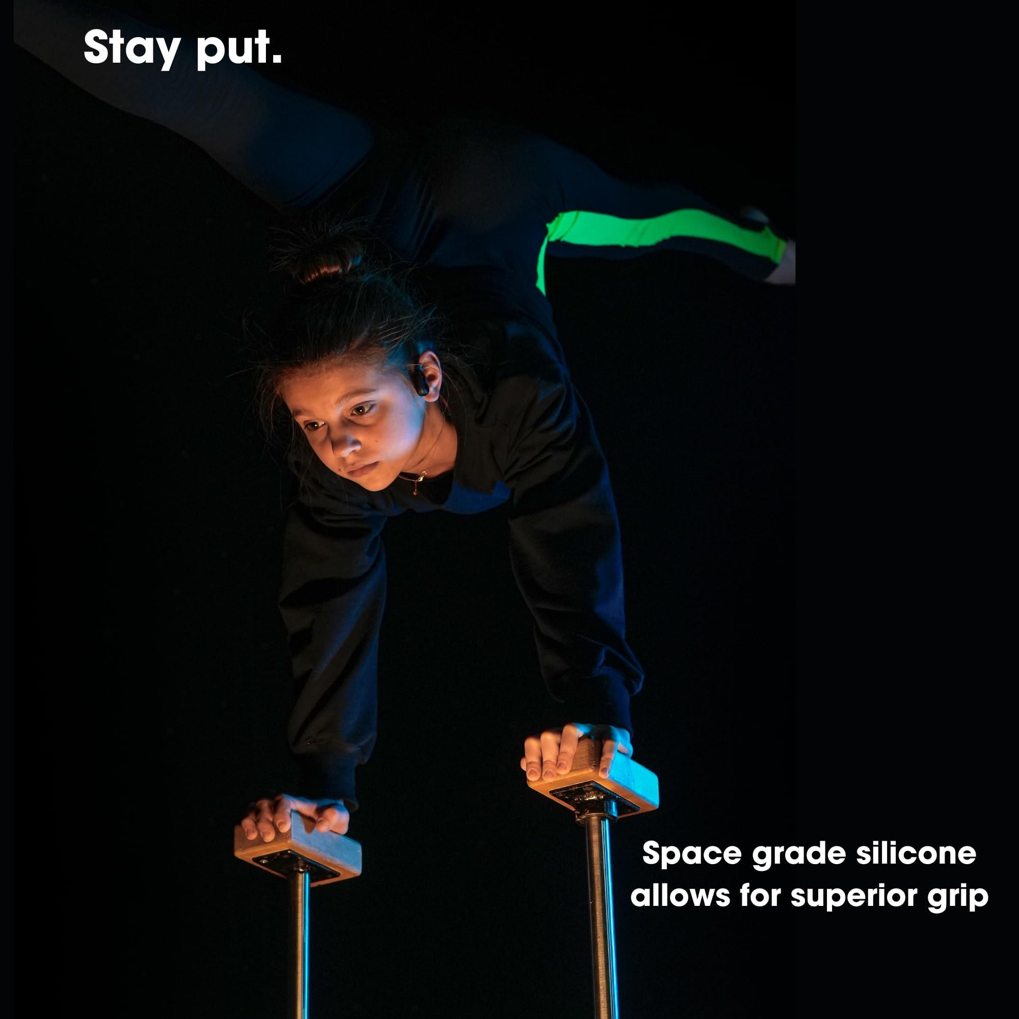 FlowMotion FlowMotion Versa Kids Open-Ear Black Headphones for Kids, Bone Conduction Headphones, Internal Storage 32G MP3 Player, Wireless, Bluetooth, Waterproof