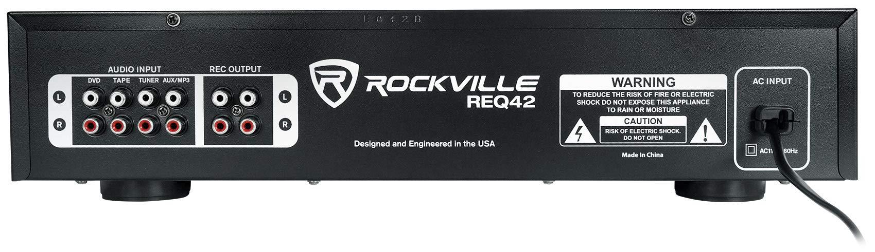Rockville Rockville REQ42-B Black 19" Rack Mount 2 x 21 Band Equalizer