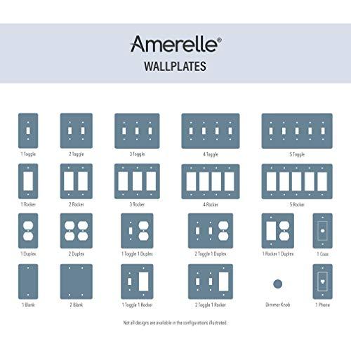 AMERELLE Amerelle 55DDBN Elan Wallplate, 2 Duplex, Cast Metal, Brushed Nickel, 1-Pack