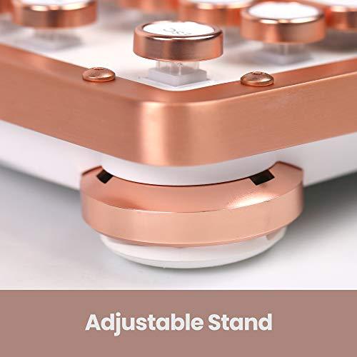 Azio Azio Retro Classic USB (Posh) - USB Wired Leather Vintage Backlit Mechanical Keyboard for PC/Mac (MK-RETRO-L-02-US)