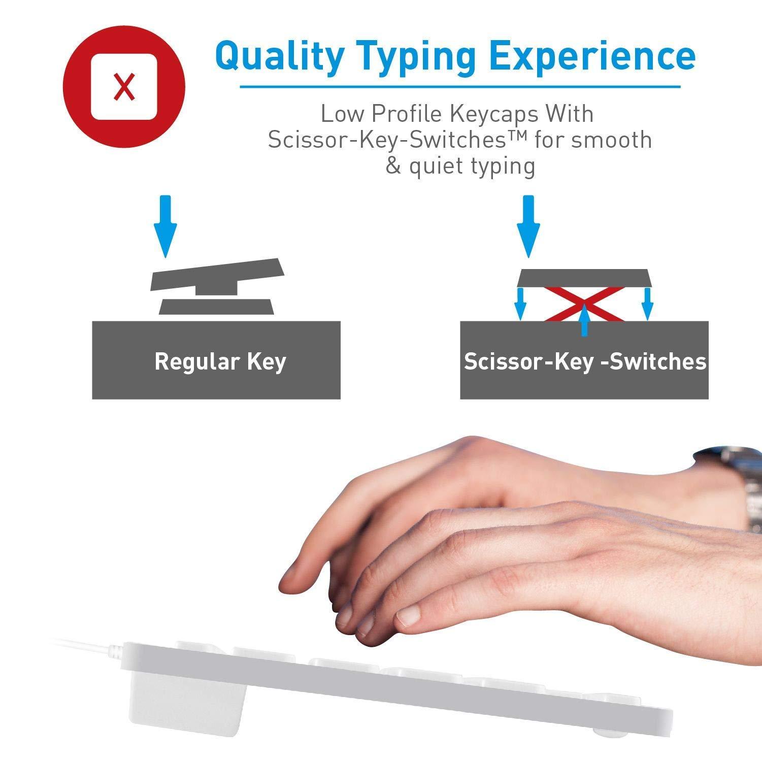 Macally Macally USB C Mini Keyboard and a USB C Wired Mouse, Excellent Accessories for New MacBook Products