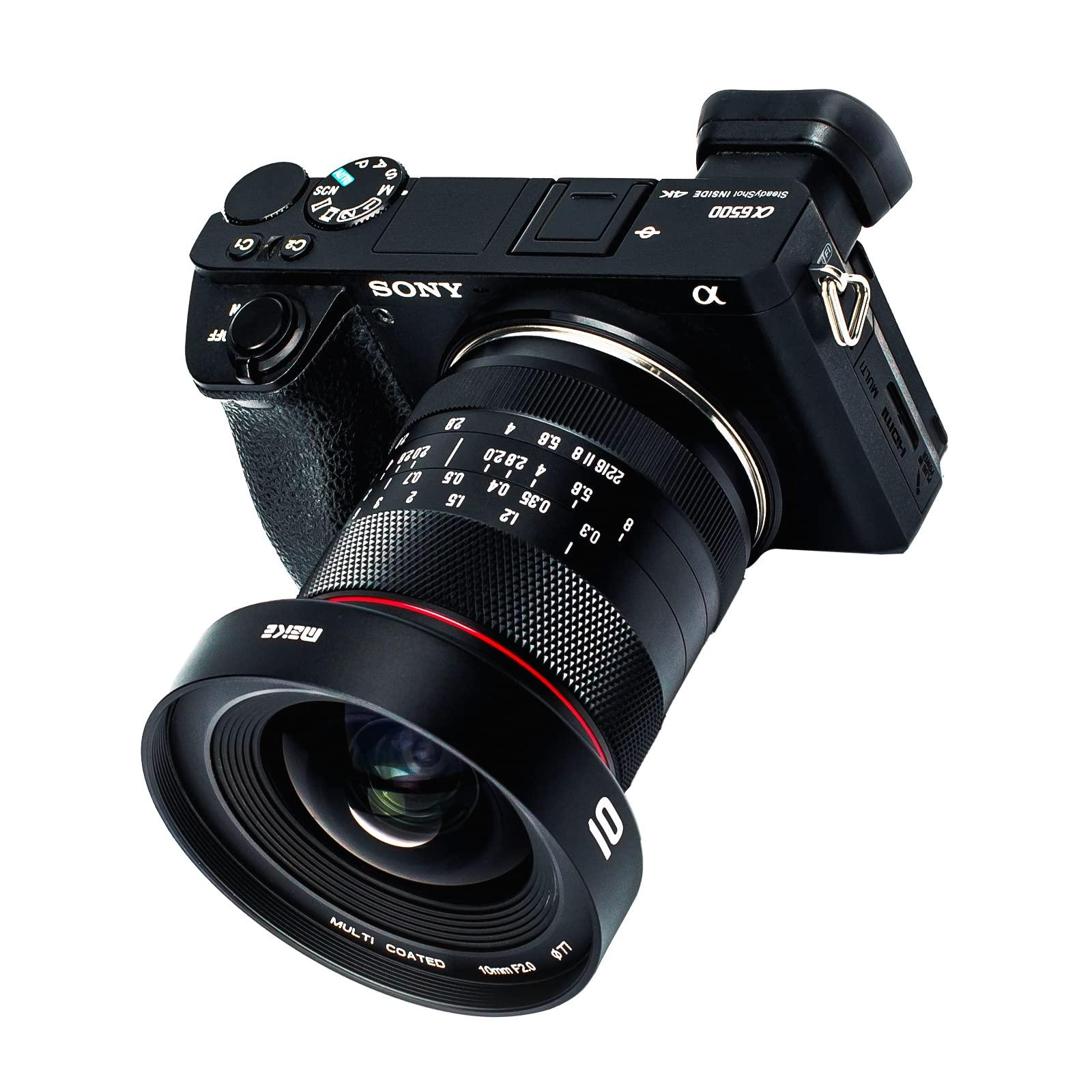 Meike Meike 10mm F2.0 Ultra Wide Angle APS-C Manual Focus Lens Compatible with Sony E-Mount Cameras A6700 A6600 A6400 A5000 A5100 A6000 A6100 A6300 A6500 NEX3 ZV-E10