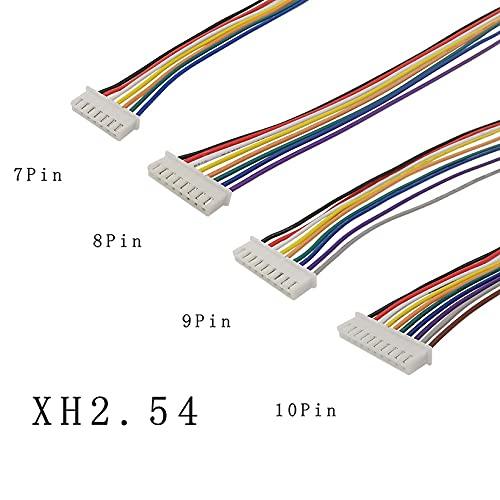 Nuojie Connect Plug Connector 100Pcs XH-2.54 Pitch 2.54mm Connector 26AWG XH2.54 2P 3P 4P 5P 6P 7P 8P 9P 10 Pin JST Plug Wire Connector With 30cm Wire Cable (Color : 5 Pin)