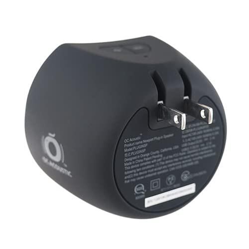 OC Acoustic OC Acoustic Newport Plug-in Outlet Speaker with Bluetooth 5.1 and Built-in USB Type-A Charging Port (Orange/Black)