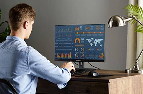 Amazon Basics Amazon Basics 24-inch IPS Monitor 75 Hz Powered with AOC Technology FHD 1080P HDMI, Display Port and VGA Input VESA Compatible Built-in Speakers for Office and Home, Black