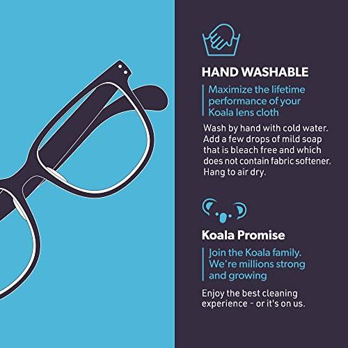 Koala Lifestyle Koala Lens Cleaning Cloth | Japanese Microfiber | Glasses Cleaning Cloths | Eyeglass Lens Cleaner | Eyeglasses, Camera Lens, VR/AR Headset, and Screen Cleaning | Pink & Orange (Pack of 2)