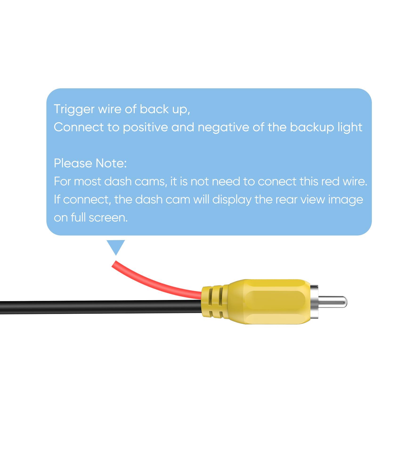 YQMAJIM YQMAJIM RCA Plug to 4PIN Adapter Cable, 4 Ft Thicker Connector Backup Camera to Dash Cam Cord, Rear View Camera Video to Mirror Cam Cable