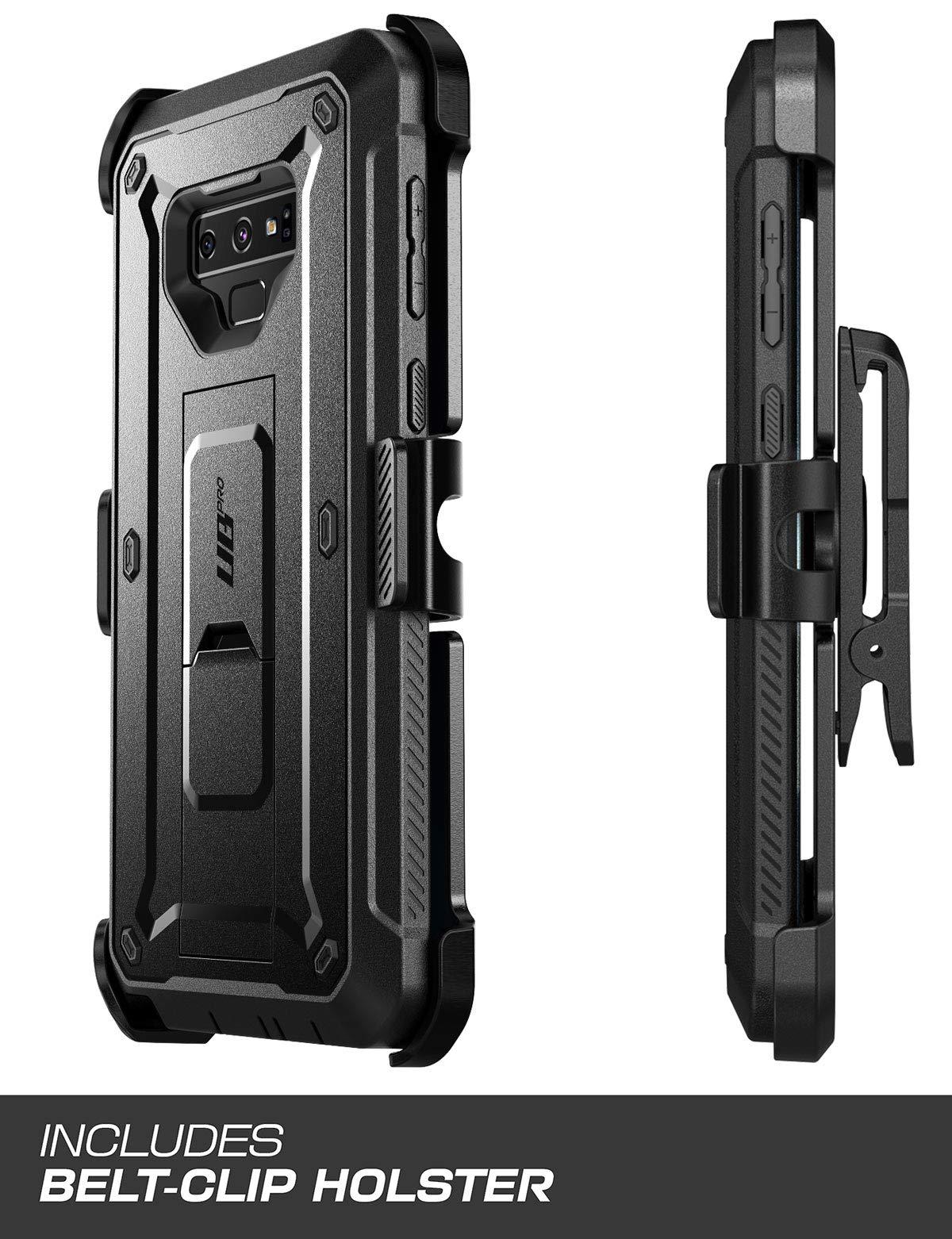 SUPCASE SUPCASE for Galaxy Note 9 Case with Screen Protector (Unicorn Beetle Pro), [Built-in Stand & Belt Clip] Heavy Duty Full-Body Rugged Holster Protective Phone Case for Samsung Galaxy Note 9 2018, Black