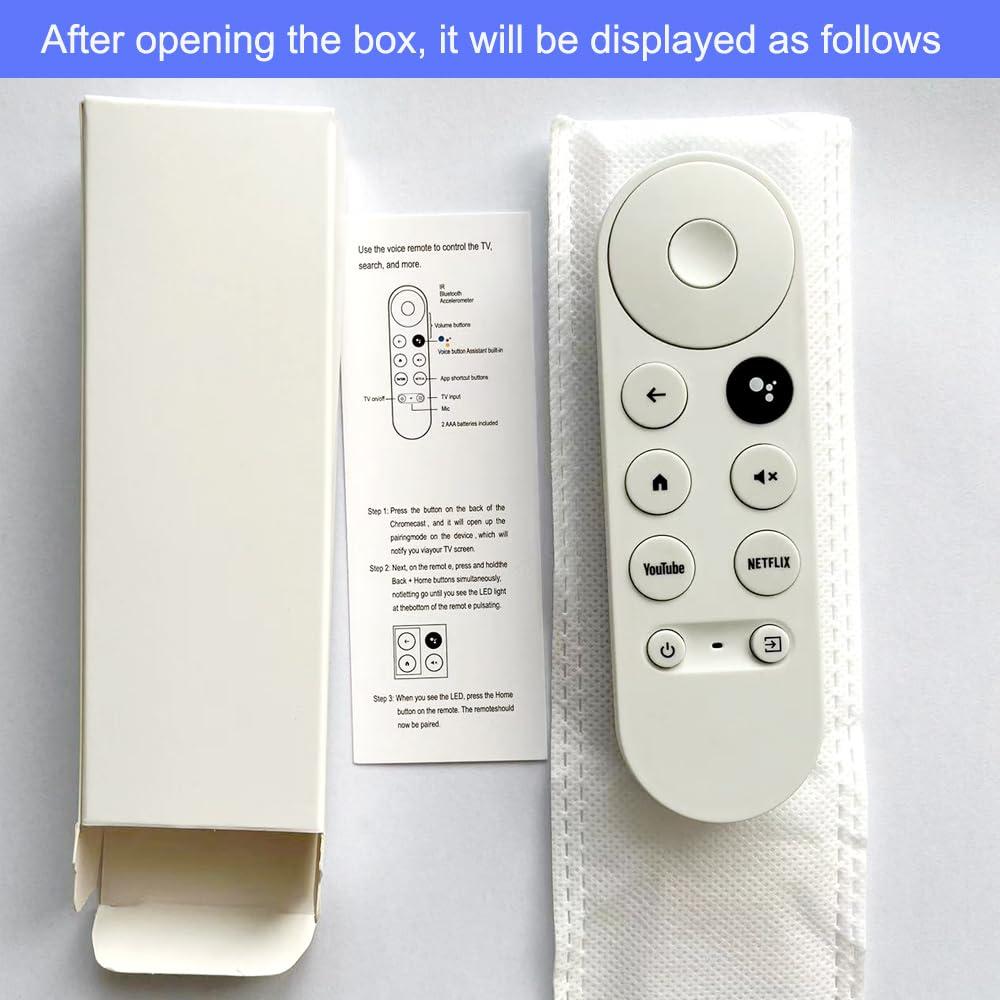 QRL Replacement for Chromecast-with-Google-TV-Remote, Chromecast Remote G9N9N for Google TV HD/4K Streaming Stick