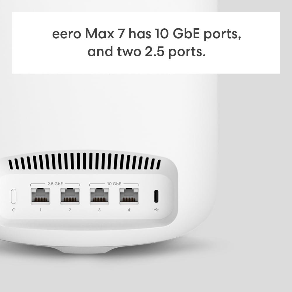 eero Amazon eero Max 7 (1-pack) with Amazon eero Outdoor 7 (1-pack) mesh wifi system