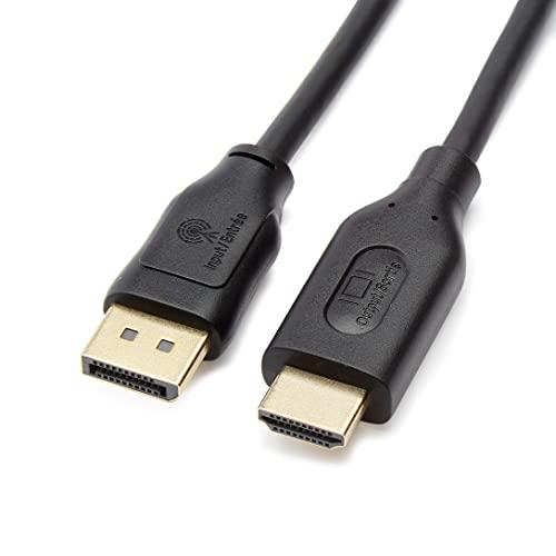 Amazon Basics Amazon Basics DisplayPort (Source) to HDMI (Display) Cable, Uni-Directional, 3 Foot, Black