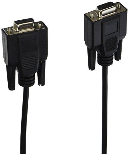 C2G C2G Legrand DB9 Cable, Black Serial RS232 Cable, 6 Foot Serial Cable, CMG-Rated Female to Female Serial Cord, C2G 52035