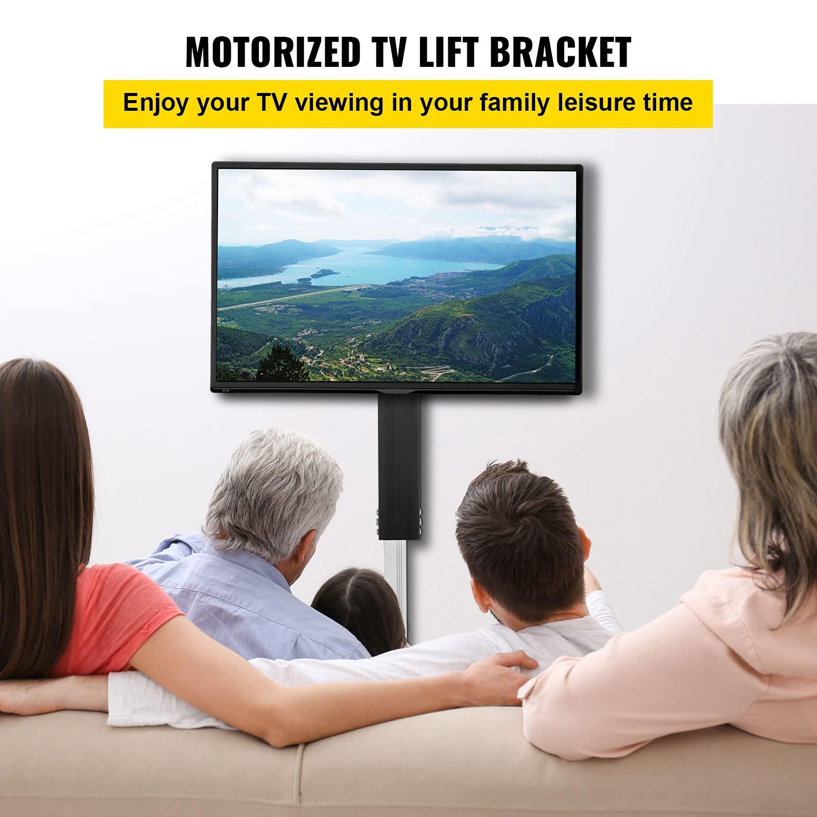 VEVOR VEVOR Motorized TV Lift Stroke Length 31 Inches Motorized TV Mount Fit for Max.60 Inch TV Lift with Remote Control Height Adjustable 42-73 Inch,Load Capacity 132 Lbs