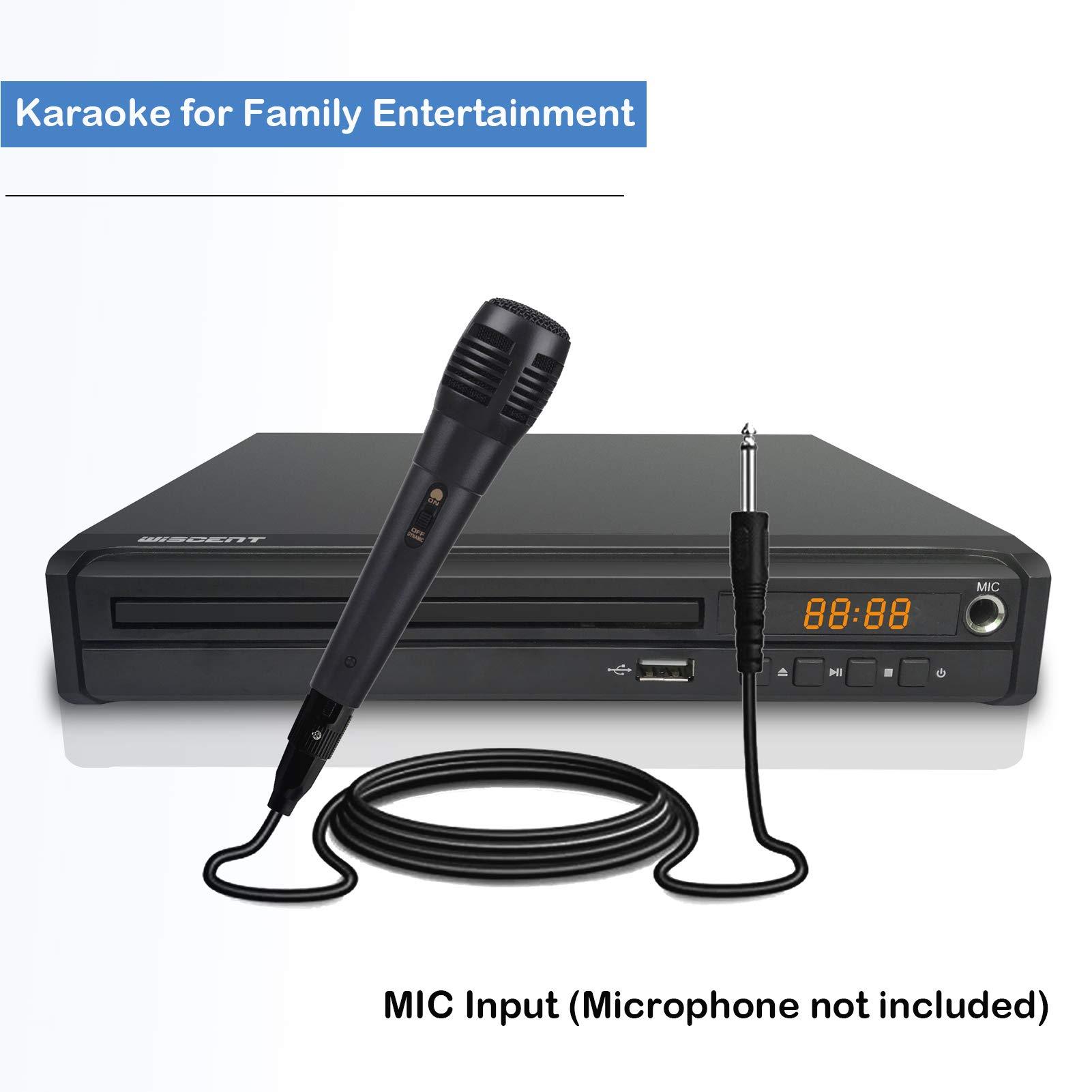 WISCENT Compact DVD Player for TV, HDMI DVD Player,Multi-Region Free, with HDMI/AV/USB/MIC,Full HD Picture Quality,Anti-Skip,No Picture Freeze,Noise Cancellation(not Blu-ray DVD Player)