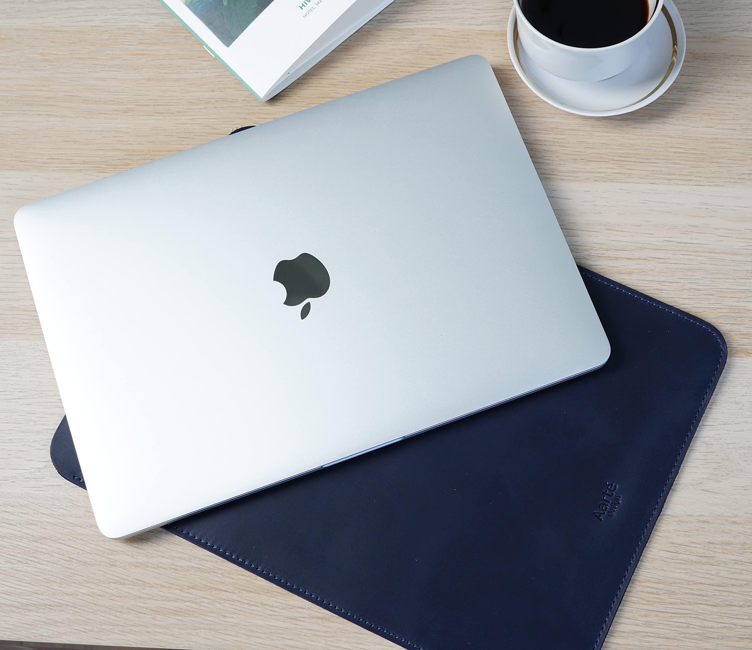 Aartedesign Aartedesign Genuine Vintage Leather Sleeve case for 13-inch MacBook Air/Pro 2018-2025 M1 M2 M3 A2337 A2179 A1932 / 13 MacBook Pro M1 M2 M3 /A2338 A2251 A2289 (2018-2025) (Vertical, Blue)
