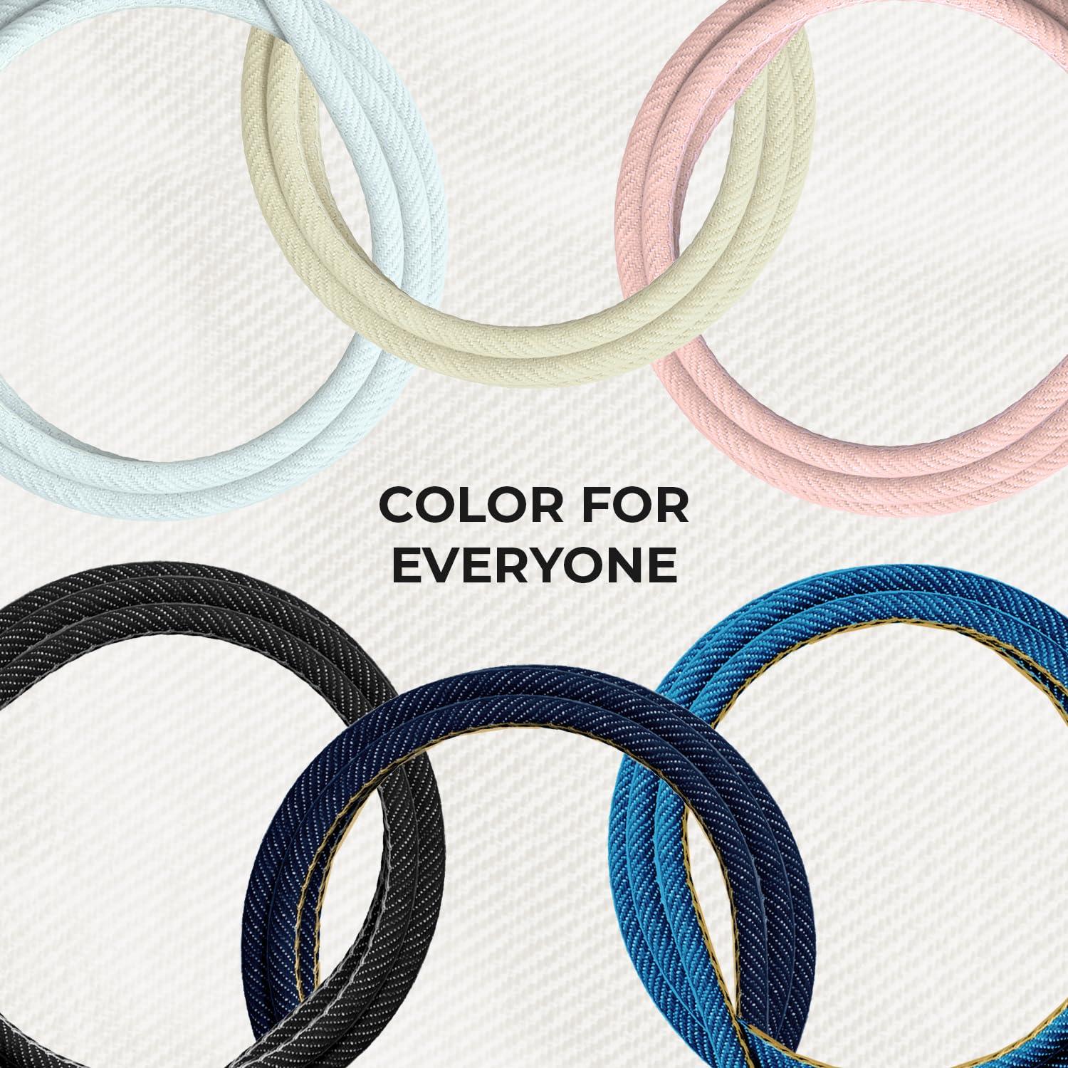 LIQUIPEL LIQUIPEL Powertek Type-C Fast Charger Cable, 6ft USB to Type-C for Galaxy, MacBook, and More, Denim (Light Blue)