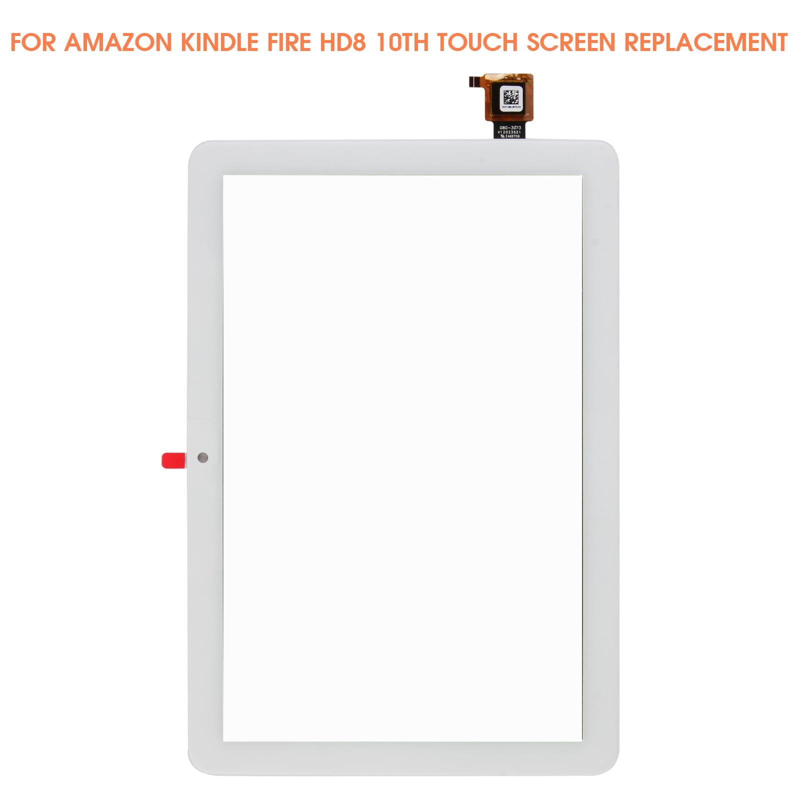 ARSSLY Touch Screen Replacement for Amazon Kindle Fire HD8 /HD8 Plus Tablet 10th Generation 2020 K72LL3 K72LL4 Digitizer Touchscreen Glass Panel with Repair Kits(White)
