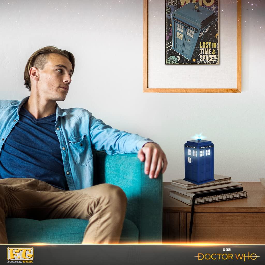 FAMETEK FAMETEK Doctor Who Tardis Bluetooth Speaker. Plays Music, Lights Up, Detailed Tardis Sounds Effects | Best Doctor Who Gifts. Doctor Who Collectibles