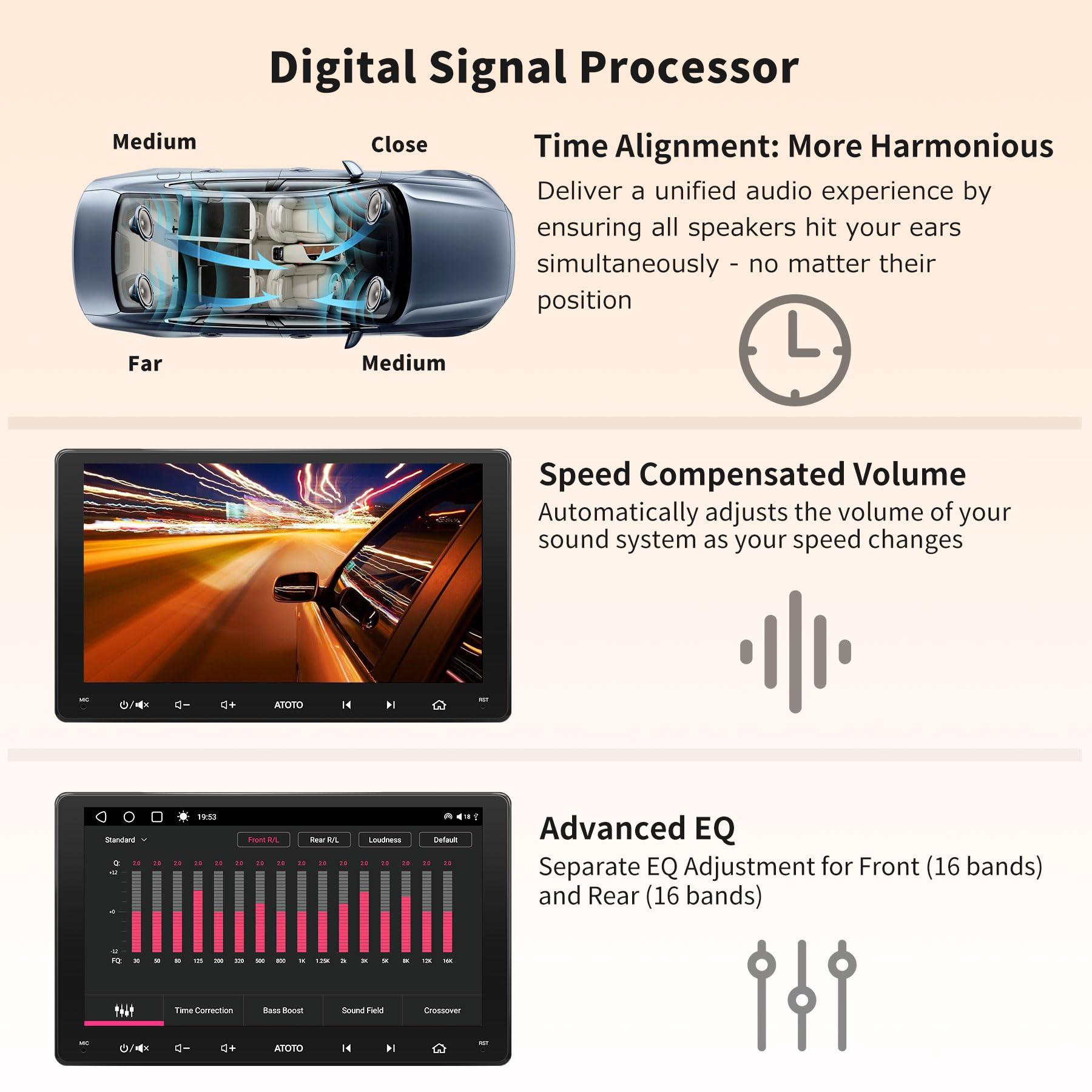 ATOTO ATOTO S8 MS 9\" QLED 1280 * 720 in Dash Navigation, Android Double Din Car Stereo, Wireless Android Auto & Wireless CarPlay, GPS Tracking, 4G+32G, Built-in 4G LTE, Dual Bluetooth, LRV, SCVC, S8G2094MS