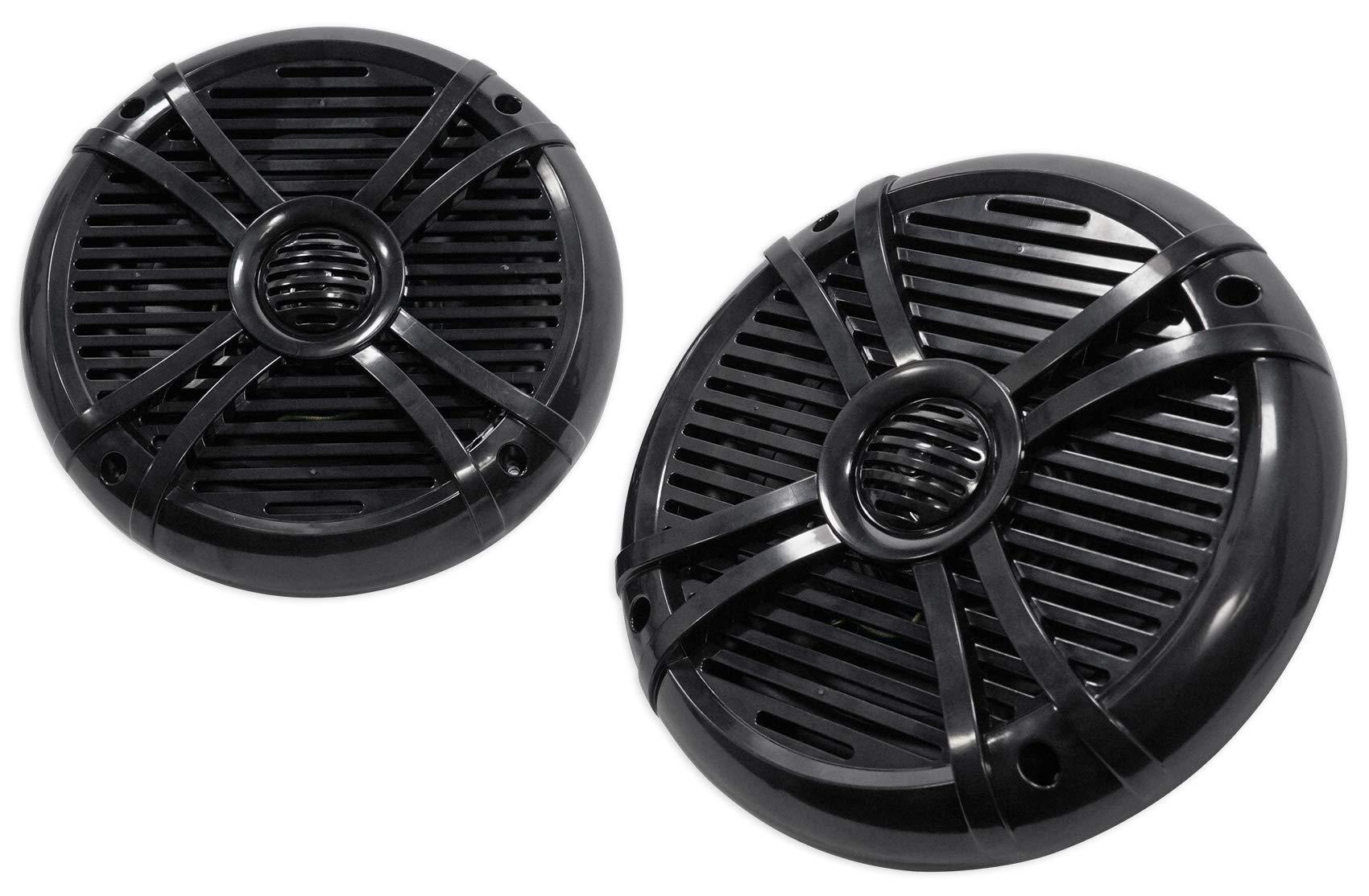 Rockville Pair Rockville RMSTS80B 8" 1000w Waterproof Marine Boat Speakers 2-Way Black