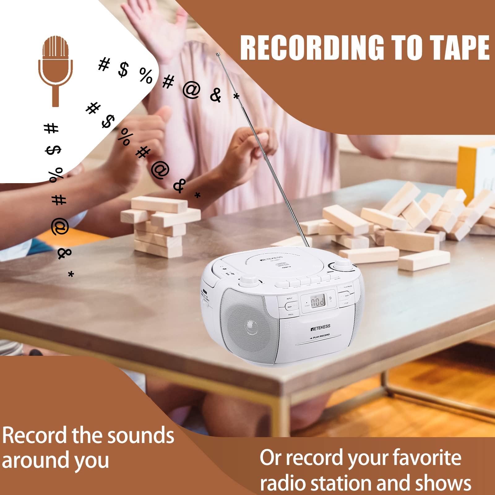 Retekess Retekess TR621 CD and Cassette Player Combo, AM FM Radio with Remote Control, USB, TF Port and TR604 AM FM Radio Portable Battery Operated by 3 D Cell Batteries AC Power for Elders