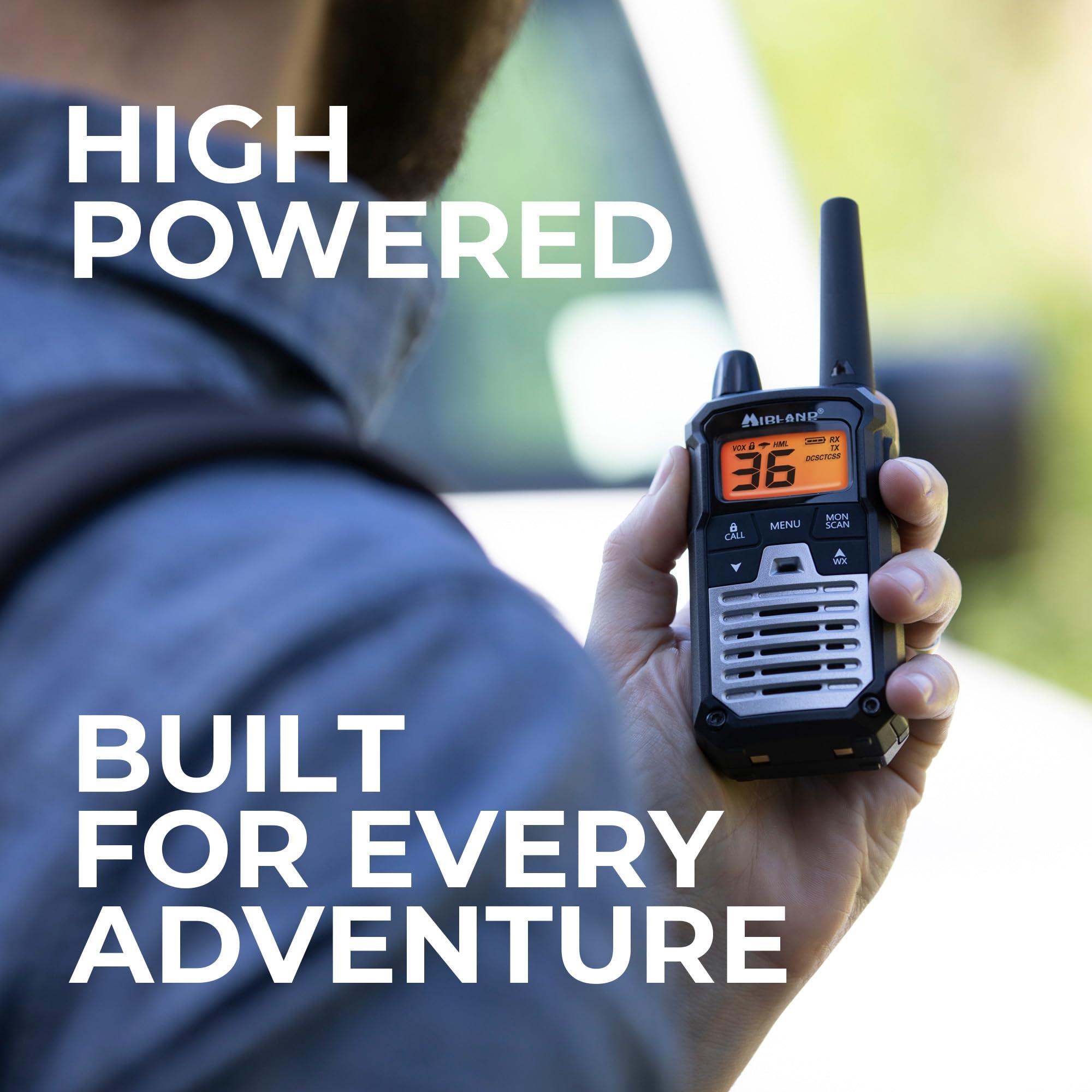 Midland Midland T290VP4 High-Powered GMRS Two-Way Radios | Long-Range Communication with 36 Channels & 121 Privacy Codes | Durable, Water-Resistant Design for Outdoor Adventures