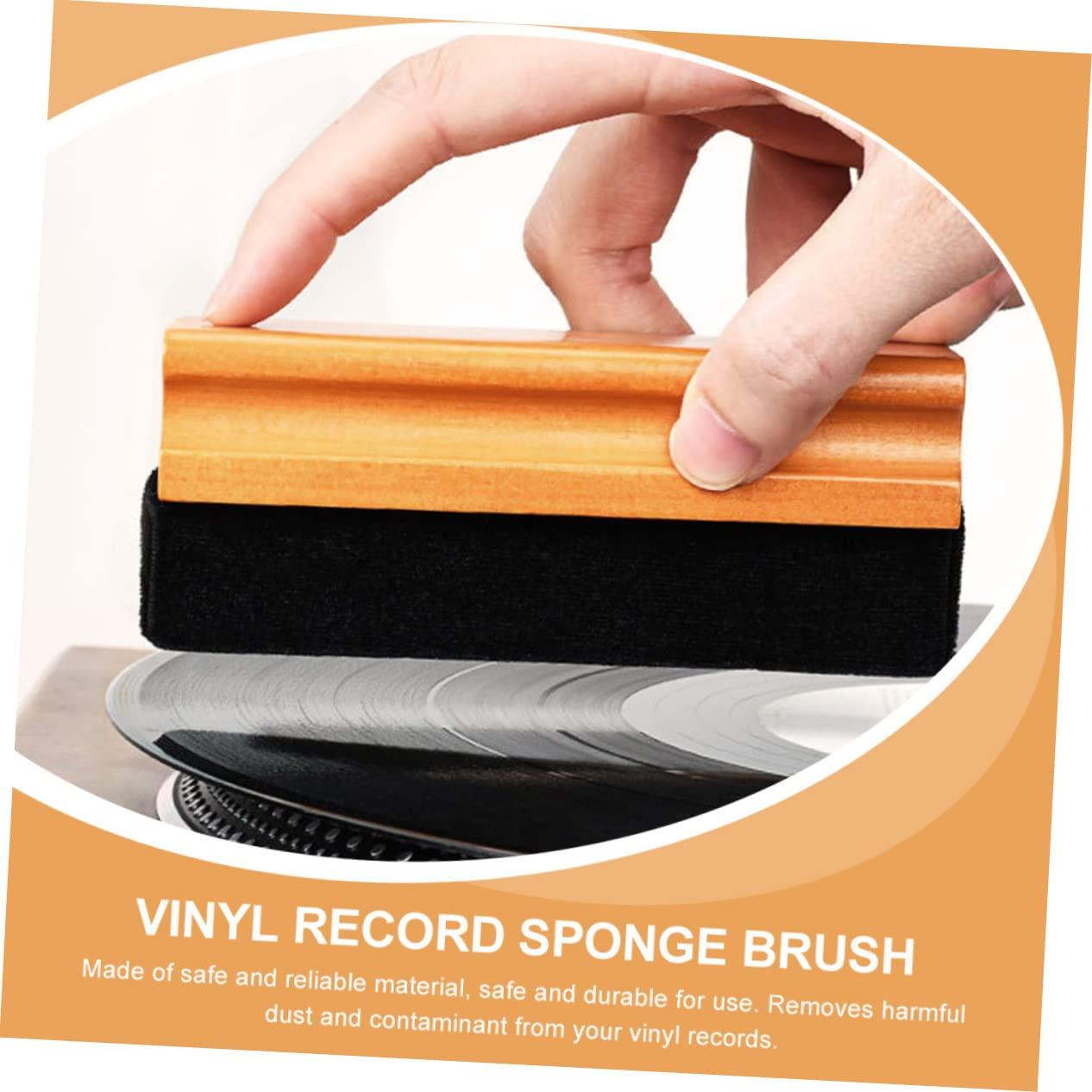 Yardenfun Yardenfun Vinyl Record Cleaner Sponge Brush for Dust Wood Handle Vintage Record Player Duster Safe Reliable