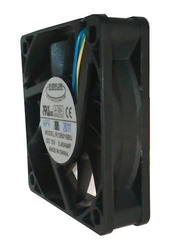 Everflow Everflow 60X60X15mm Dual Ball Bearing Ultra High Speed PWM Fan # R126015BU 12V 2000-6000 RPM 9.4-29.8 CFM 20-42 dB Everflow Computer Fan