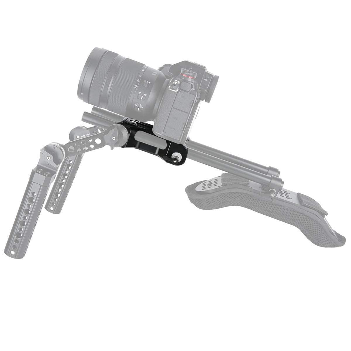 NICEYRIG NICEYRIG Camera Baseplate with Rosette Mount, 15mm Rod Base Plate Applicable for Sony FS5 FS7 FX9, RED DSMC2, KINEFINITY Cinema Camcorder - 401