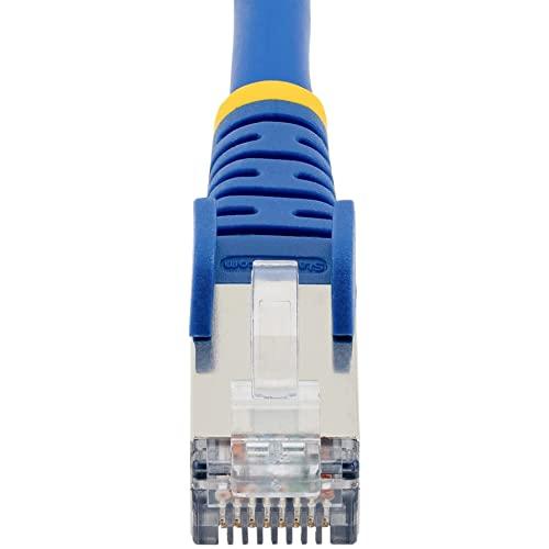StarTech.com StarTech.com 9ft CAT6a Ethernet Cable - Low Smoke Zero Halogen (LSZH) - 10 Gigabit 500MHz 100W PoE RJ45 S/FTP Blue Network Patch Cord Snagless w/Strain Relief (NLBL-9F-CAT6A-PATCH)