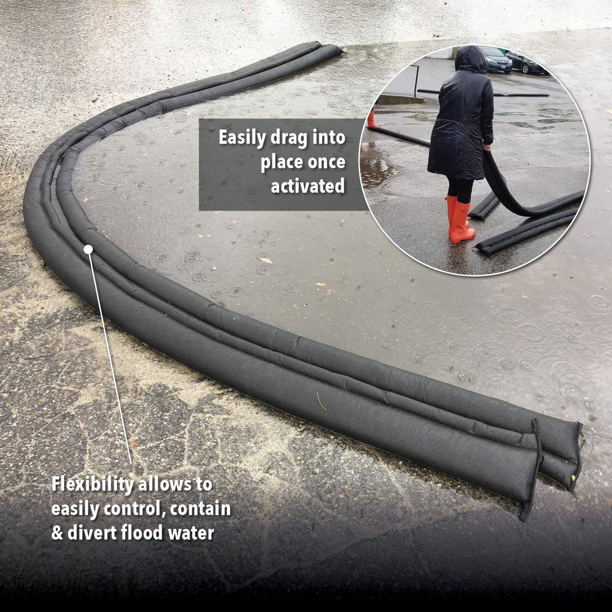 Quick Dam Quick Dam QD65-1 Water-Activated Flood Barrier-5 Feet-1/Pack, 5-ft, Black