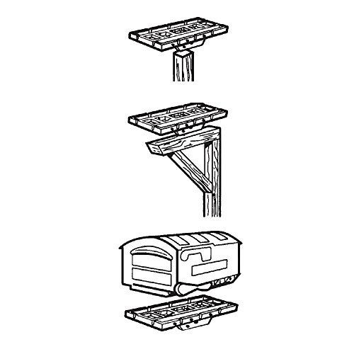 Gibraltar Mailboxes Gibraltar Mailboxes Patriot Rust-Proof Plastic Black, Mailbox Mounting Board, GMB225B