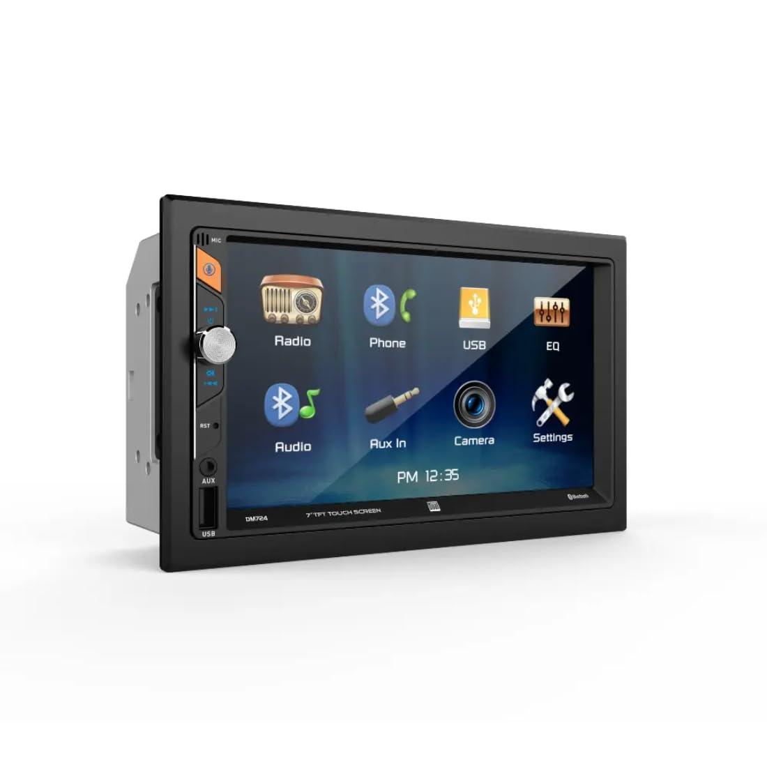 Dual Electronics Dual DM724 2-DIN 7\" Touchscreen Bluetooth Mechless Digital Multimedia Receiver