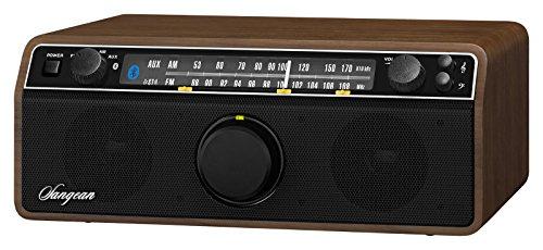 Sangean Sangean WR-12BT AM/FM/Bluetooth/AUX-In Stereo Analog Wooden Cabinet Radio (Dark Walnut)