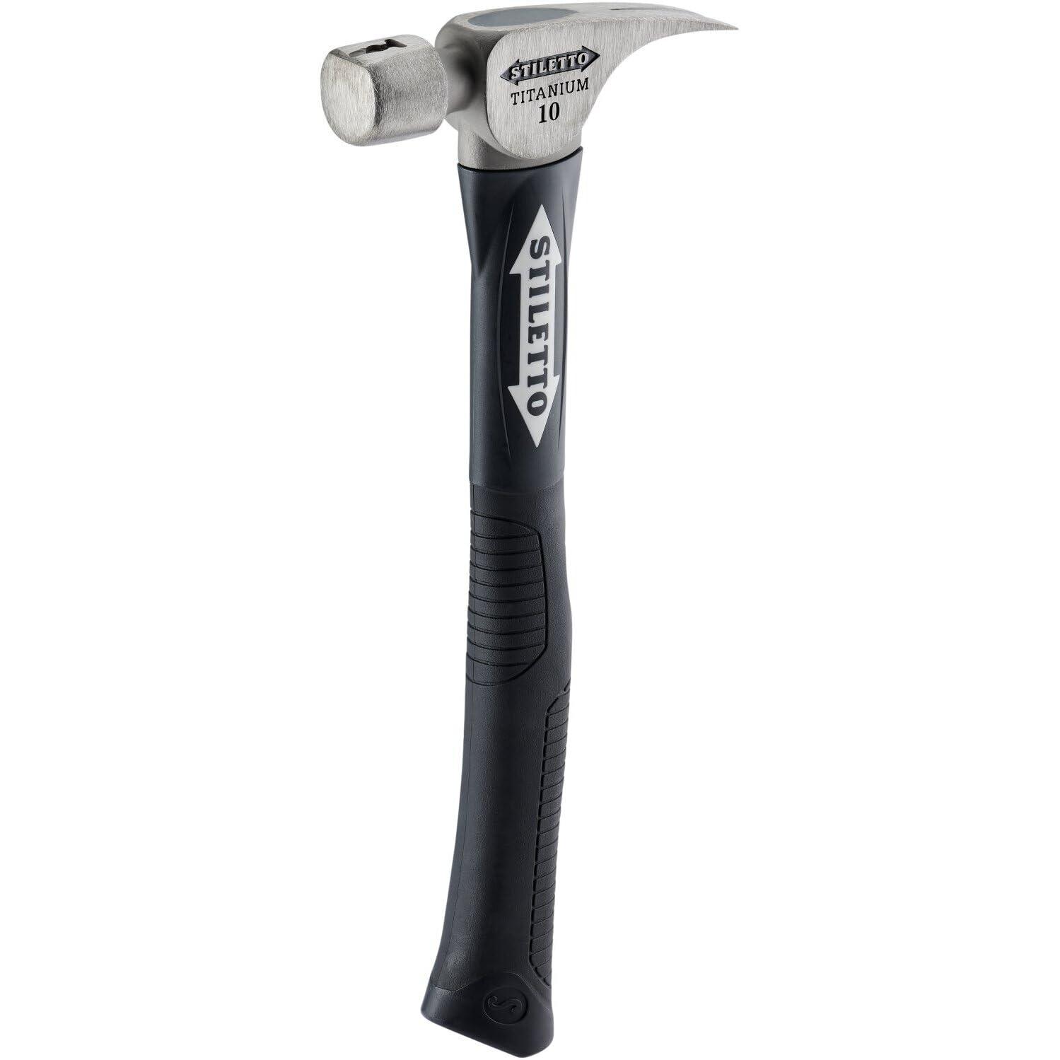 Stiletto Stiletto FH10C-F 10 oz Ti Smooth Face with Curved Poly-Fiberglass Handle, 14 1/2"