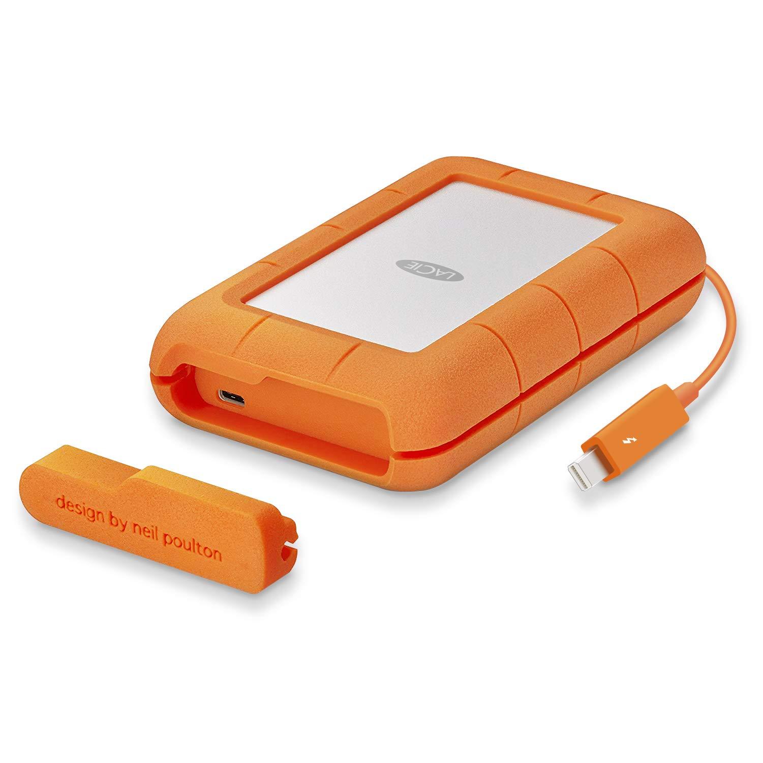 LaCie LaCie Rugged Thunderbolt USB-C 4TB Portable Hard Drive STFS4000800